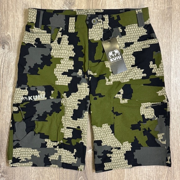 NWT Men’s KUIU Kutana Stretch Woven 13" Short Lightweight Cargo Color: Verde - Picture 3 of 6